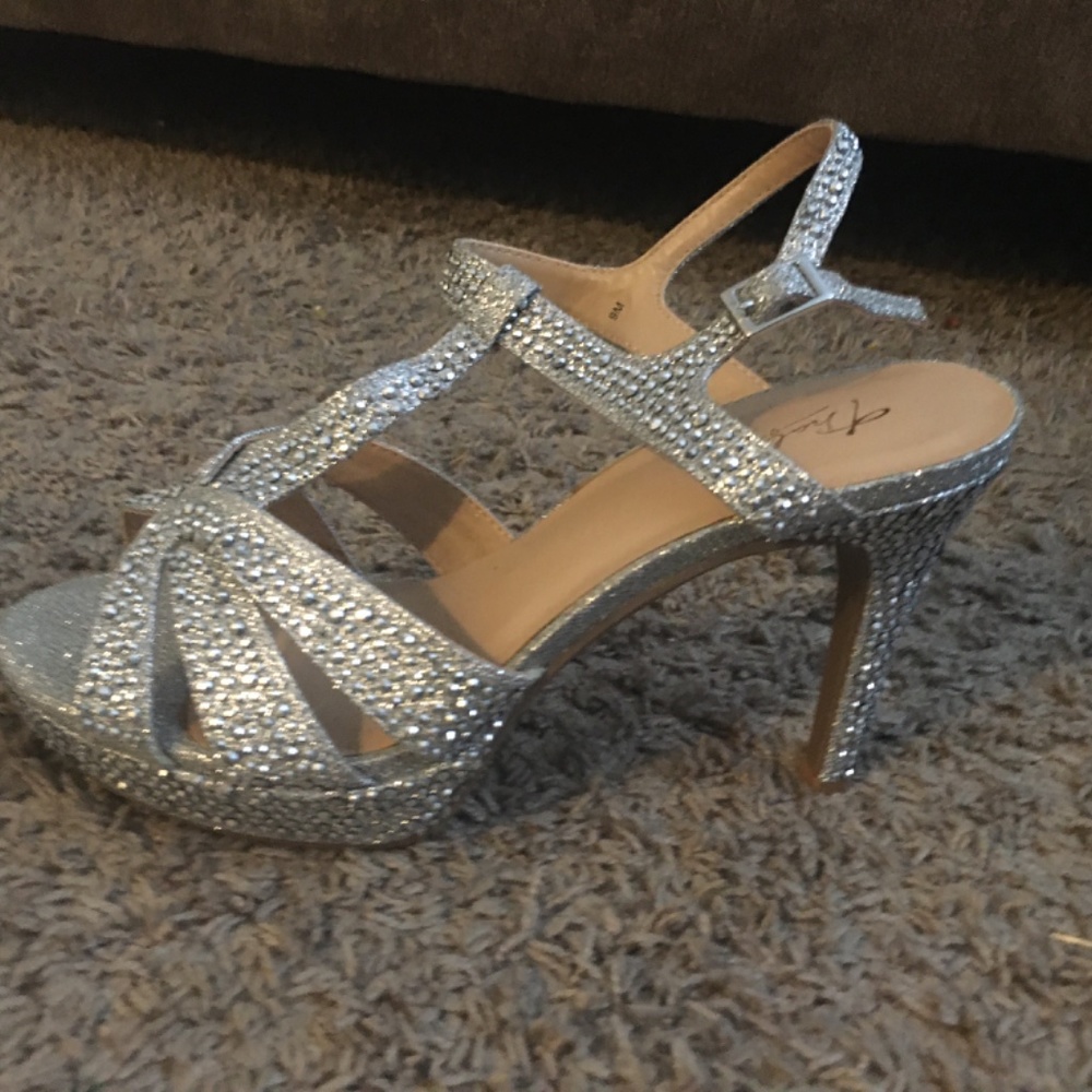 Silver Rhinestone Heels - Picture 4 of 4